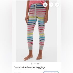 NWOT ! NEW GAP BODY “ Crazy Stripe” knit leggings.Warm and versitile! Medium
